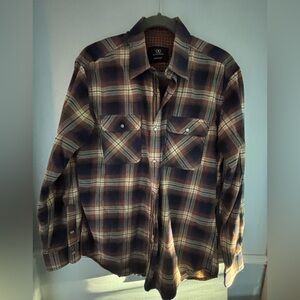 Bugatchi Brown & Navy Gingham Shirt